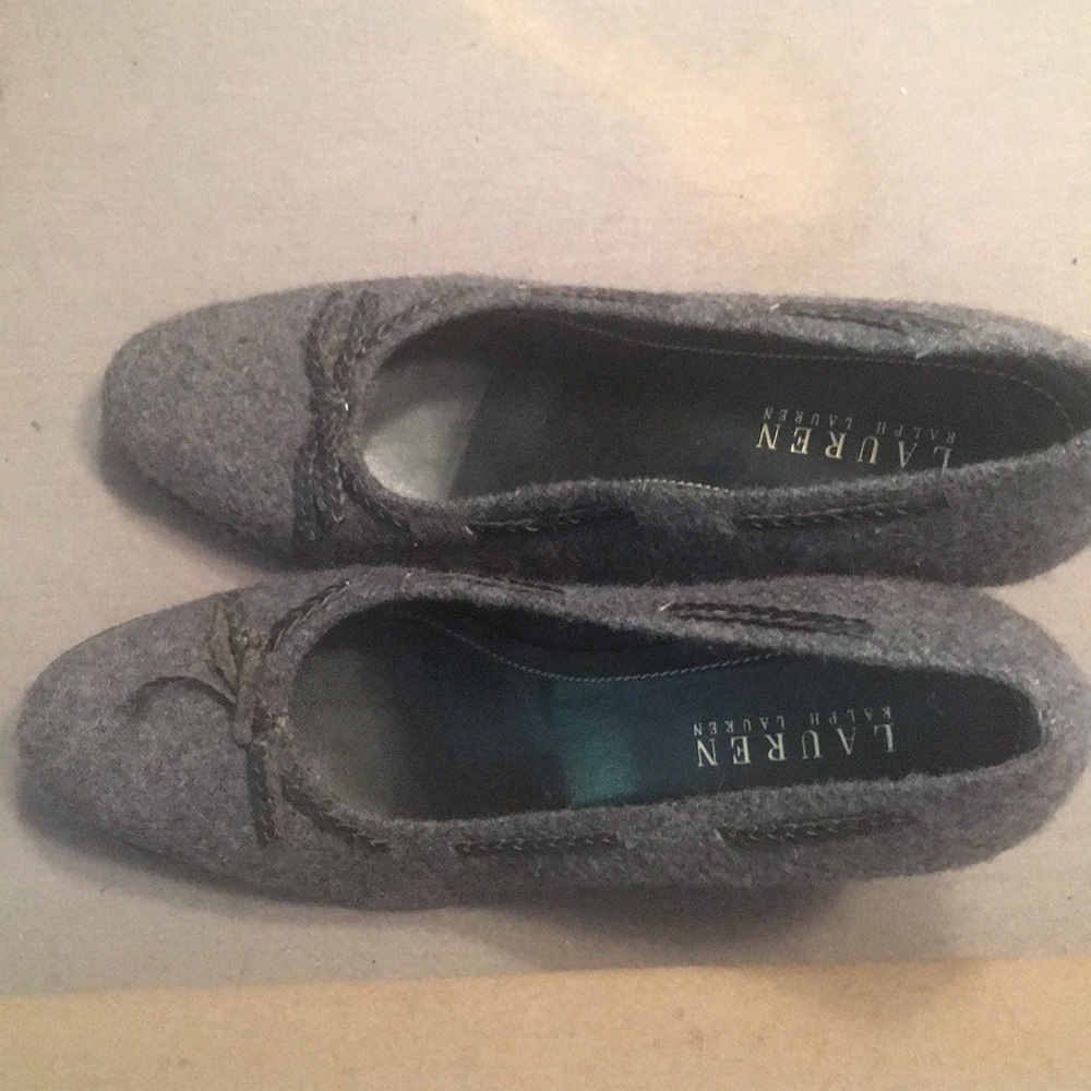 Ralph Lauren grey 3 inch heel